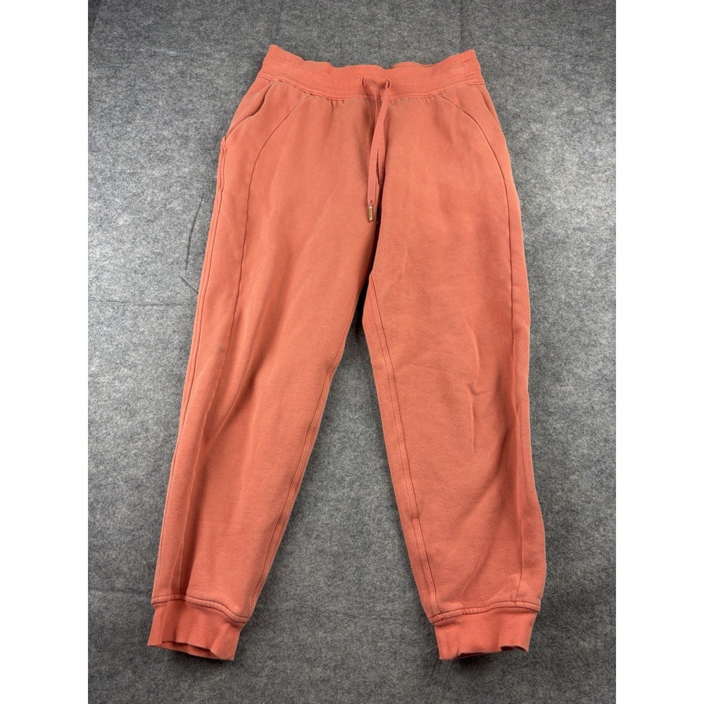 Lululemon Scuba HR Jogger Orange High Rise Pockets Cotton Women's 6? Warm Up Gym